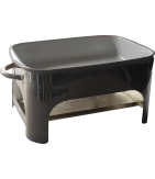  Rechaud Banho Maria Prata Com Porcelana Grande