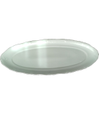  Saladeira Porcelana Oval Rasa Trabalhada Grande